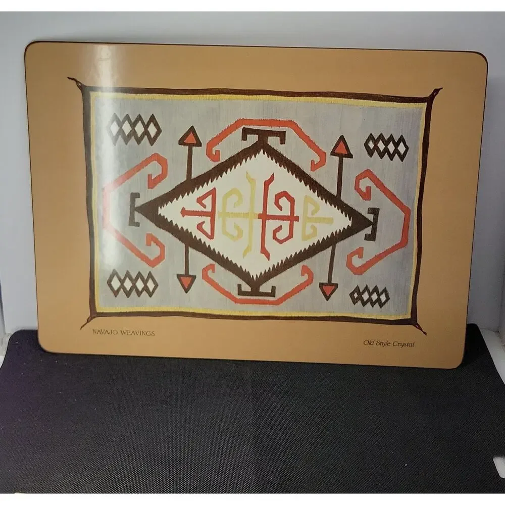 Vintage Pimpernel Navajo Weavings Placemats Set of 4 Cork Back Made in England